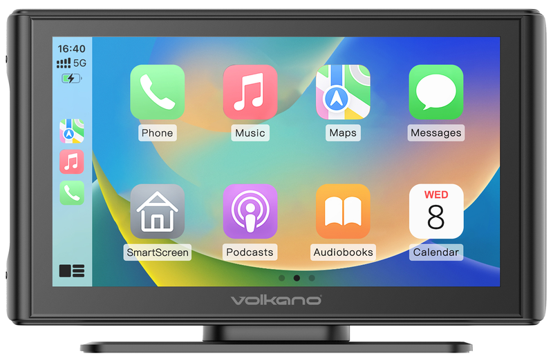 Volkano 7" Touch Screen Display, Mirror Cast, CarPlay &amp; Android Auto