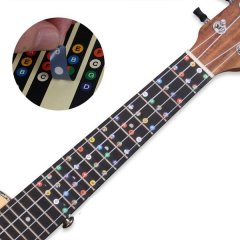 Soprano Ukulele fretboard note names learning stickers
