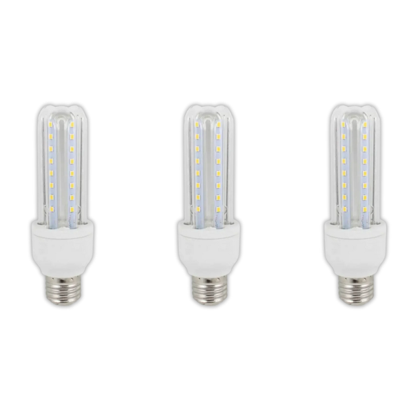 Starlit 7W LED 3U Bulb E27 6000K- 3 Pack