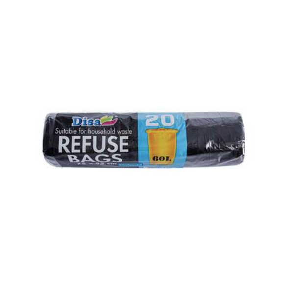 Disa- Black Refuse Bags - 20 Bags x 2