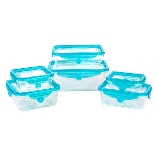 6 Pieces Of Stretchable Design Airtight Leak Proof Food Storage Container