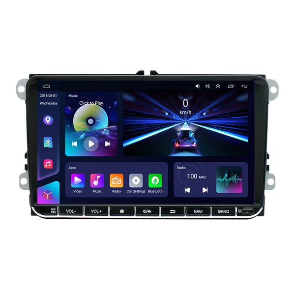 9inch Volkswagen Universal Touchscreen With GPS CarPlay Radio Bluetooth