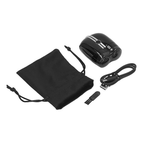 USB C Waterproof Beard Shaver Curved Net Wet Dry Use Black