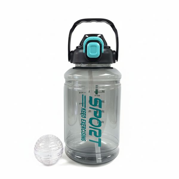 Sports Water Bottle with Handle &amp; Ice Ball Mold 2.1L