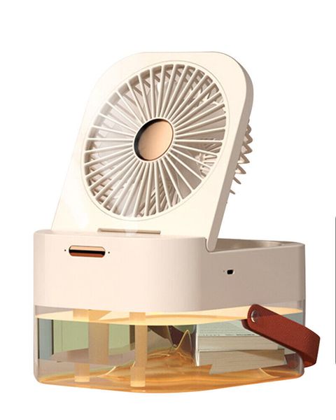 3-Speed Air Conditioner Fan with Dual Humidification Spray and Night Light