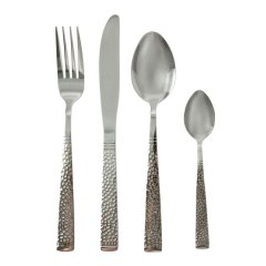 George &amp; Mason - Jax 16 Piece Cutlery Set - Matte Silver