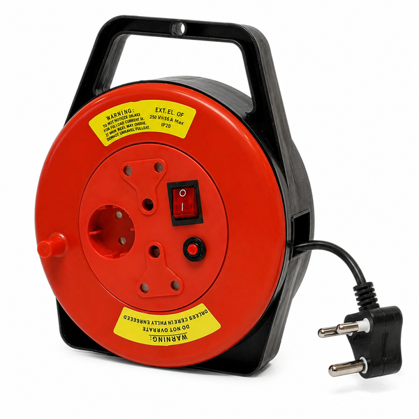 Electrosense 10m Extension Reel 10A Closed Cable with SA &amp; Schuko