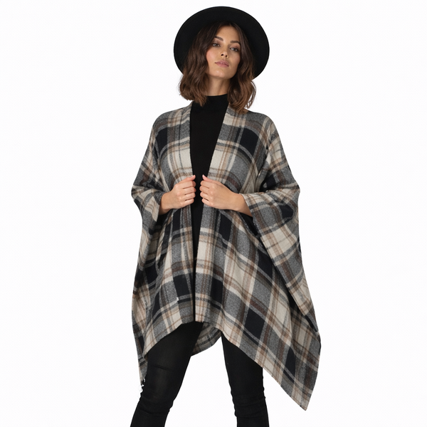 SUKARI - Soft Checkered Poncho