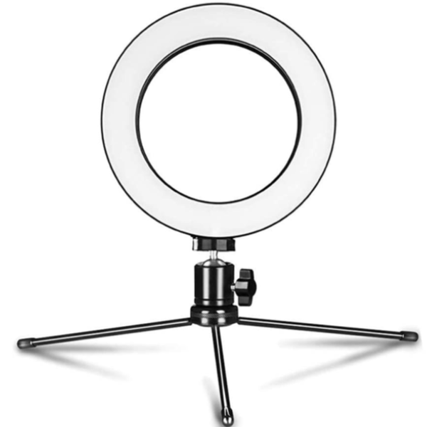26cm Ring Light with Stand and Camera Holder - Selfie Light with Tripod