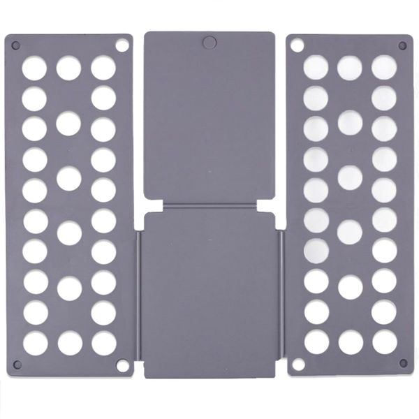 Clothes Folder Organizer Plastic Quick Shirt Folding Board- Grey