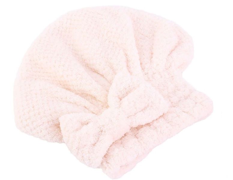 Hair Drying Hat Towels, Soft Microfiber Absorbent Girl ( Beigh )