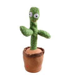 Talk And Sound Mimicking Dancing Cactus Plush Toy