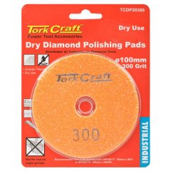 Tork Craft - 100mm Diamond Polishing Pad 300 Grit Dry Use