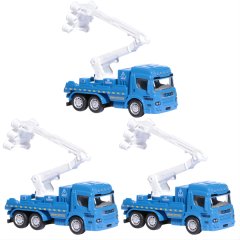 3 Pack - Lighting Crane Toy Trucks - Blue