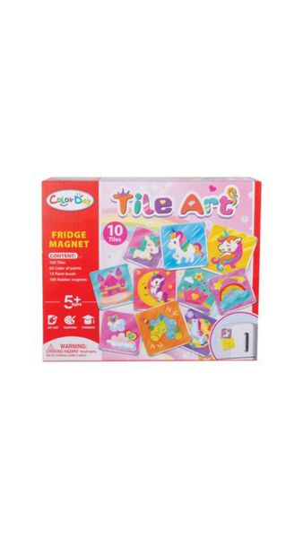 Painting Ceramic Tile Magnets Set