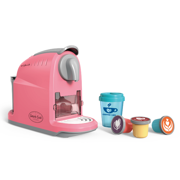 Pretend &amp; Play Coffee Maker Set with Sounds &amp; Colour Changing Cup - Pink
