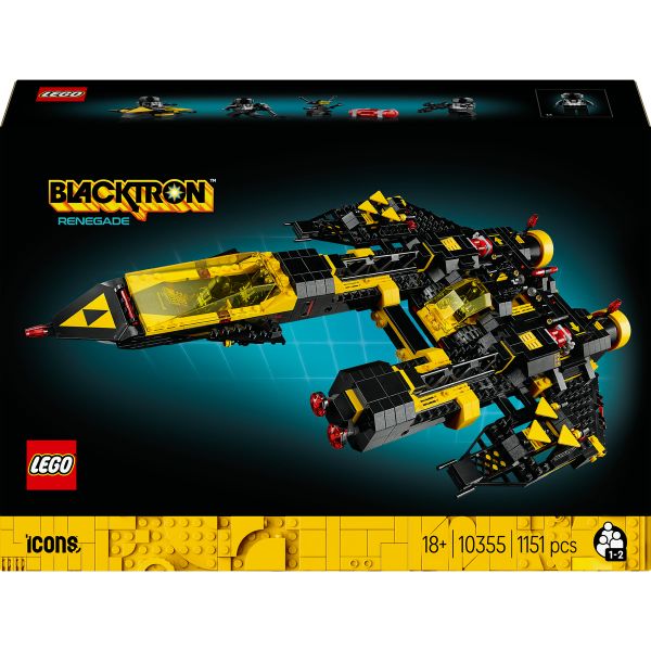 LEGO® Icons Blacktron Renegade Spaceship Model Building Kit 10355