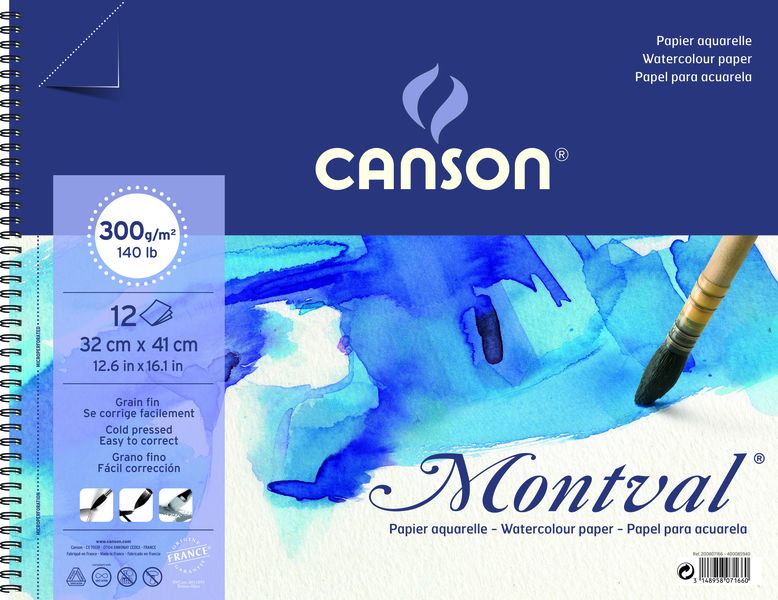 Canson Montval Spiral Pad 12S 32X41 300G