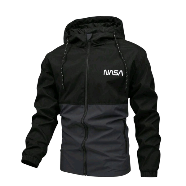 Black &amp; Grey Hooded Jacket