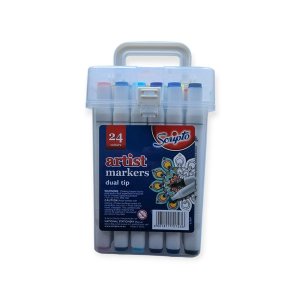 Scripto Dual Tip Artist Markers - 24's - Boxed