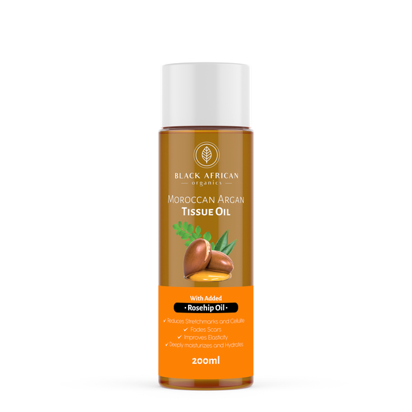 Stretch Mark &amp; Scar Healing Tissue Oil - Argan, Rosehip &amp; Vitamin E (200ml)