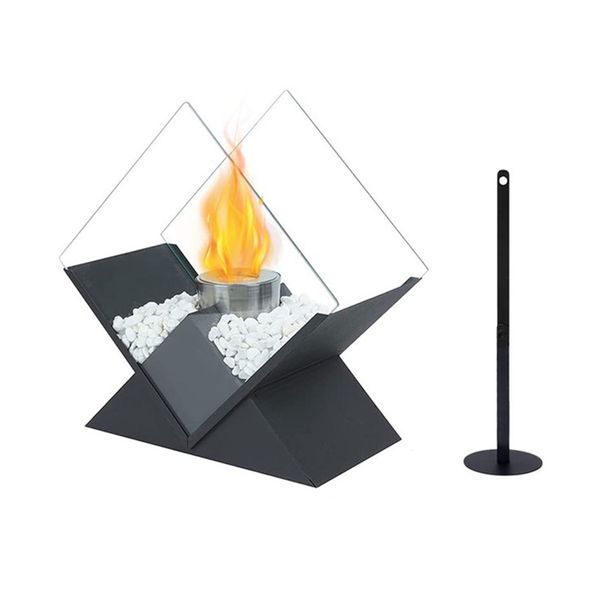 Portable Ventless Fireplace - Bio Ethanol Tabletop Fire Pit Bowl