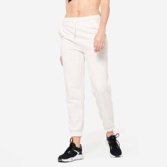 Domyos Women's Regular-Fit Fitness Bottoms 500 Essentials - Mottled White
