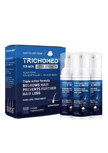 Trichomed Hair Loss Treatment For Men- 10% Trioxidil + 3% Biotin- 3 Months