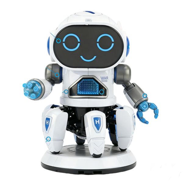 QYNIAL Electric Dancing Robot: LED Lights, Music &amp; Interactive Moves