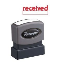 X Stamper Self Inking Red Stamp - Received