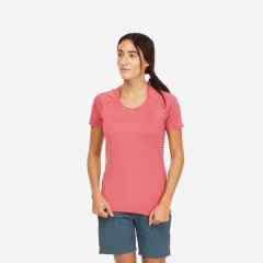 Quechua Women's Mountain Walking Short-Sleeved T-Shirt MH500 - Pink