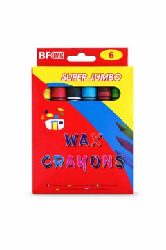 Super Jumbo Wax Crayons - 6 Pack -10 x 6 Packs