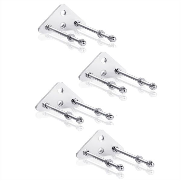 4Pcs Skateboard Wall Mount Metal Skateboard Hanger