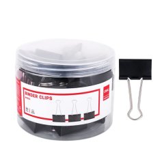 Deli Black Fold Binder Clip 41mm 24 pcs
