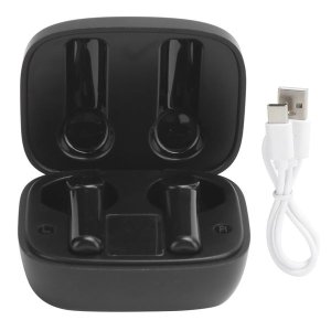 Bluetooth Earphone Wireless Display Half in Ear Stereo Sports Earbuds Black