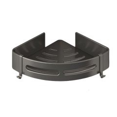 Punch-freeBlack Steel Bathroom Kitchen Corner Storage Shelf Triangular Rack