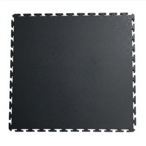DIY Outdoor-PVC Interlocking Leather Look Black Floor Tiles