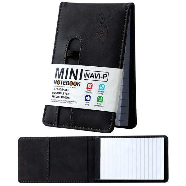 PU Leather Pocket Notebook with Pen Holder &amp; Card Slot