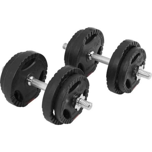 GORILLA SPORTS SA - Vinyl Tri Grip Dumbbell Set 20KG