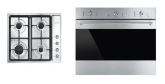 Smeg 4 Burner Gas Hob + Built In Electric Oven Combo 60cm