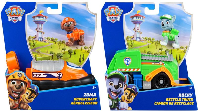Paw Patrol Basic Vehicles Zuma and Rocky Bundle