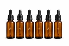 NBT Naturals-100ml Glass Bottle Black Pipette -18mm-Amber- 15 Pack