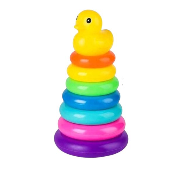 9 Piece Stacking Rainbow Yellow Duckling