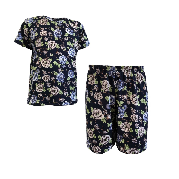 Baby/Toddler/Kids Summer Pajamas for Girls -Navy Floral