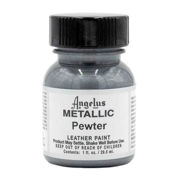 Angelus Acrylic Leather Paint - Pewter 1oz