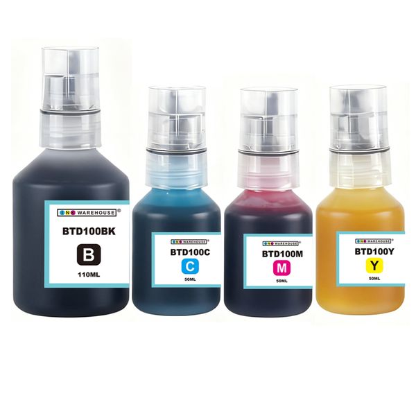 INKWAREHOUSE Compatible Brother BTD100 Ink Bottle - Multipack