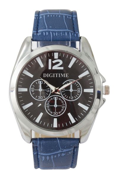 Digitime Men's Cobalt Analogue Watch - Silver/Blue