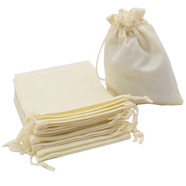 Bestby - Hessian Gift Bags Linen Pouches with Drawstring(10 Pack)