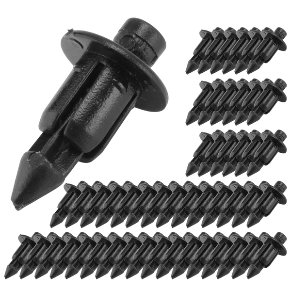 6mm x 12mm Plastic Rivets Car Push Clips 50 Pieces