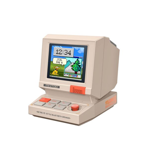 Divoom MiniToo 1.77" Pixel Display Retro Mini PC 5W Speaker, 6-Hour Battery